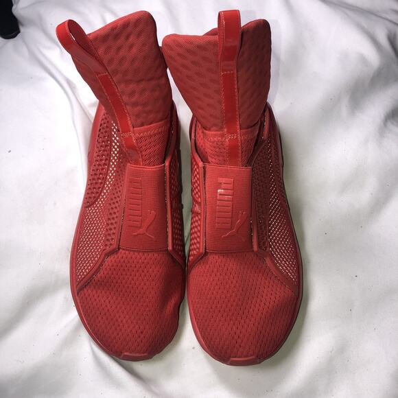 PUMA Fierce Sneakers Fenty Women Size 8.5 Red Core Quilted Training LaceLess - Picture 2 of 10